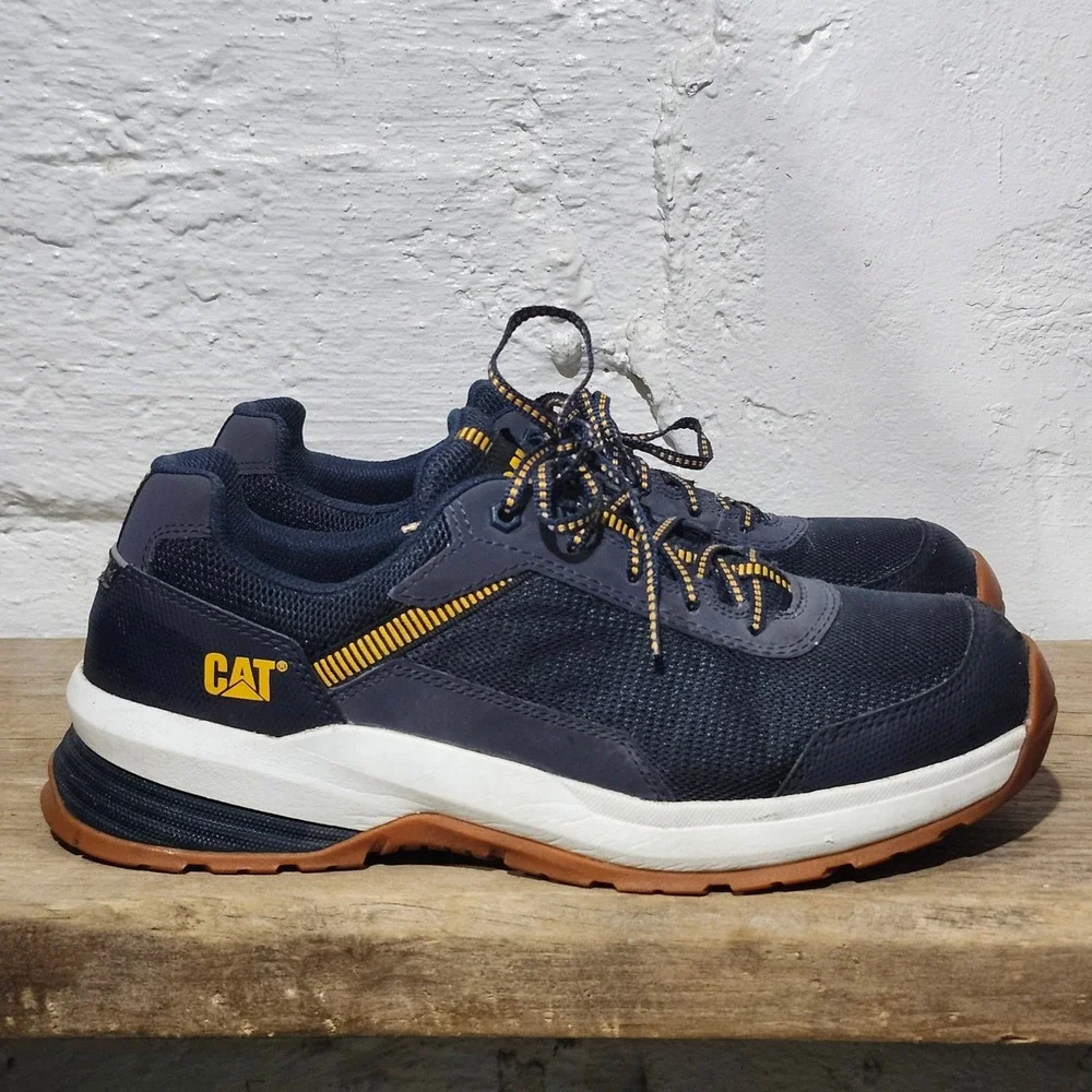 Caterpillar Streamline 2.0 Composite Toe Work Shoes Mens 10 Navy P91380 EH SRX
